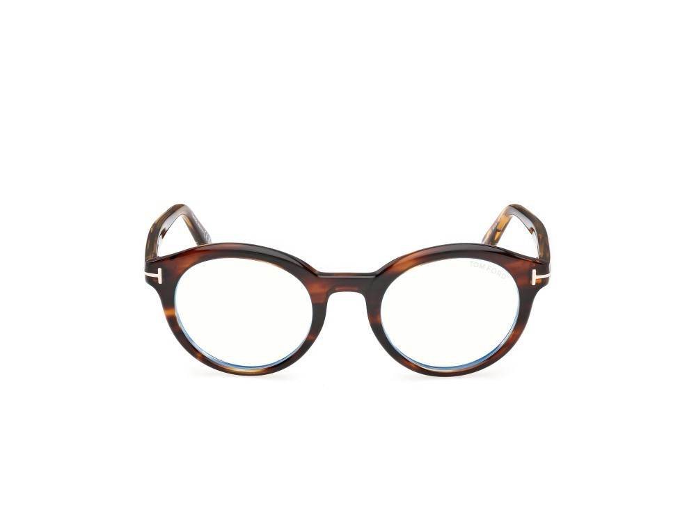 Eyeglasses Tom Ford FT6061-B (055) color avana colorata shape round 