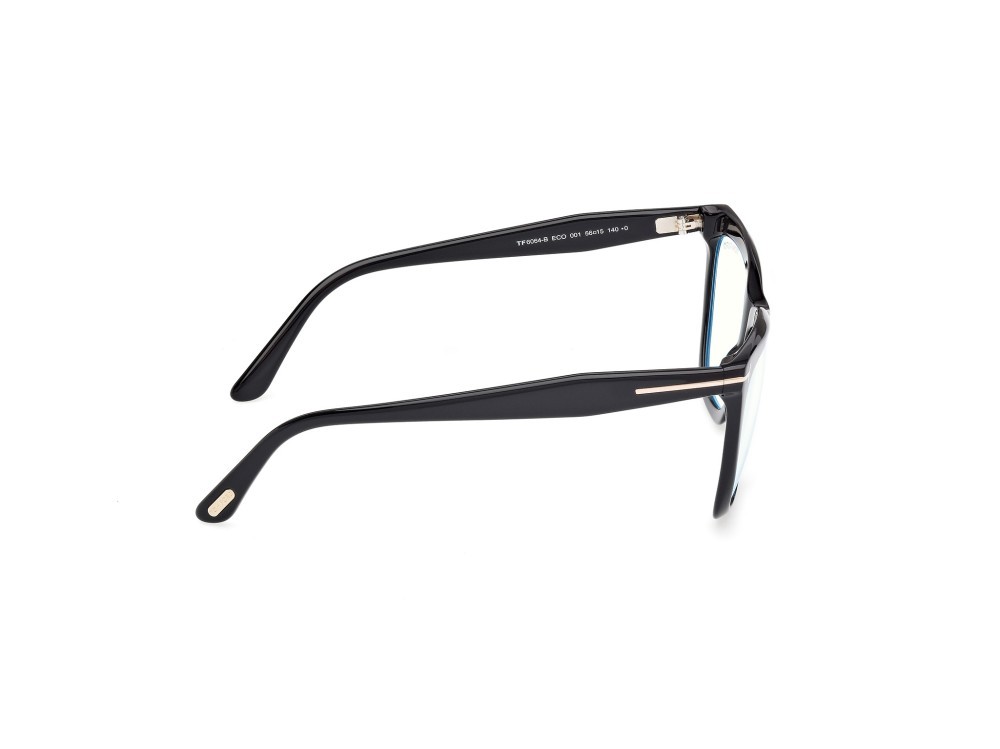 Eyeglasses Tom Ford FT6064-B (001) color nero lucido shape cat eye 
