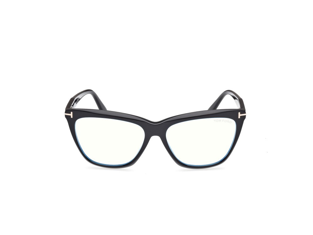 Eyeglasses Tom Ford FT6064-B (001) color nero lucido shape cat eye 