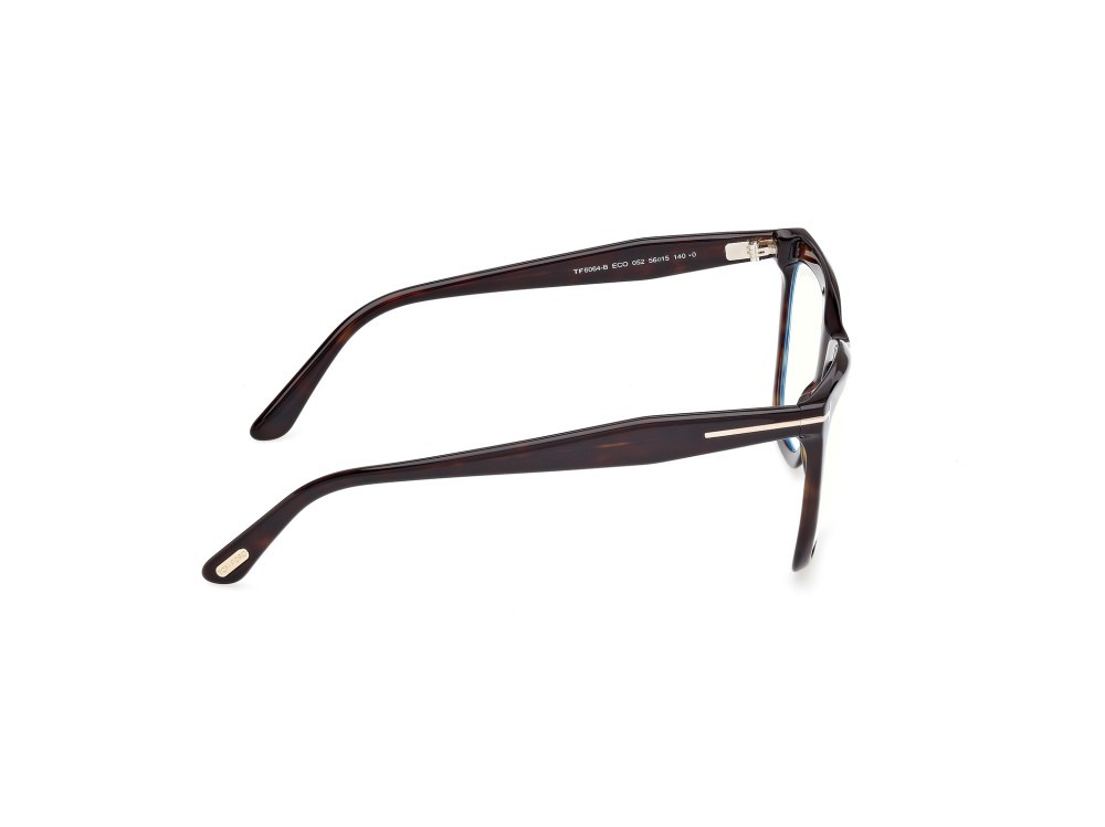 Eyeglasses Tom Ford FT6064-B (052) color avana scura shape cat eye 