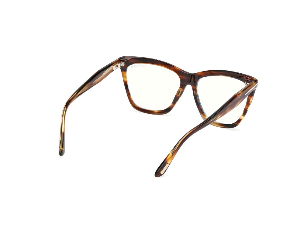 Eyeglasses Tom Ford FT6064-B (055) color avana colorata shape cat eye 