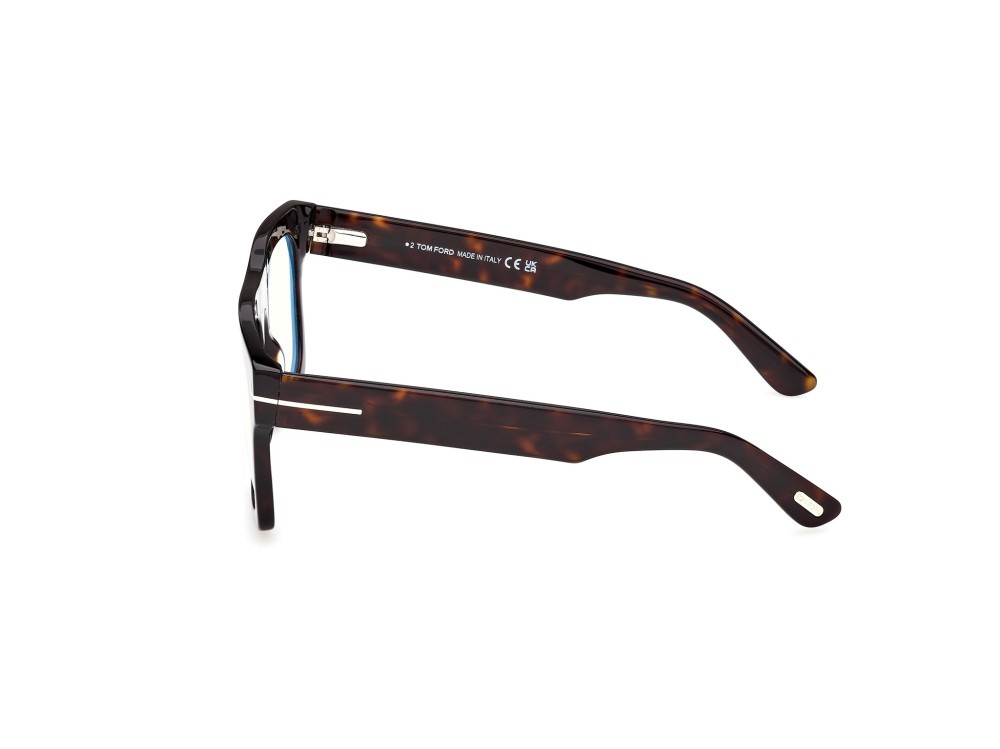 Occhiali da vista Tom Ford FT6068-B (052) + clip-on colore avana scura  forma quadrato 