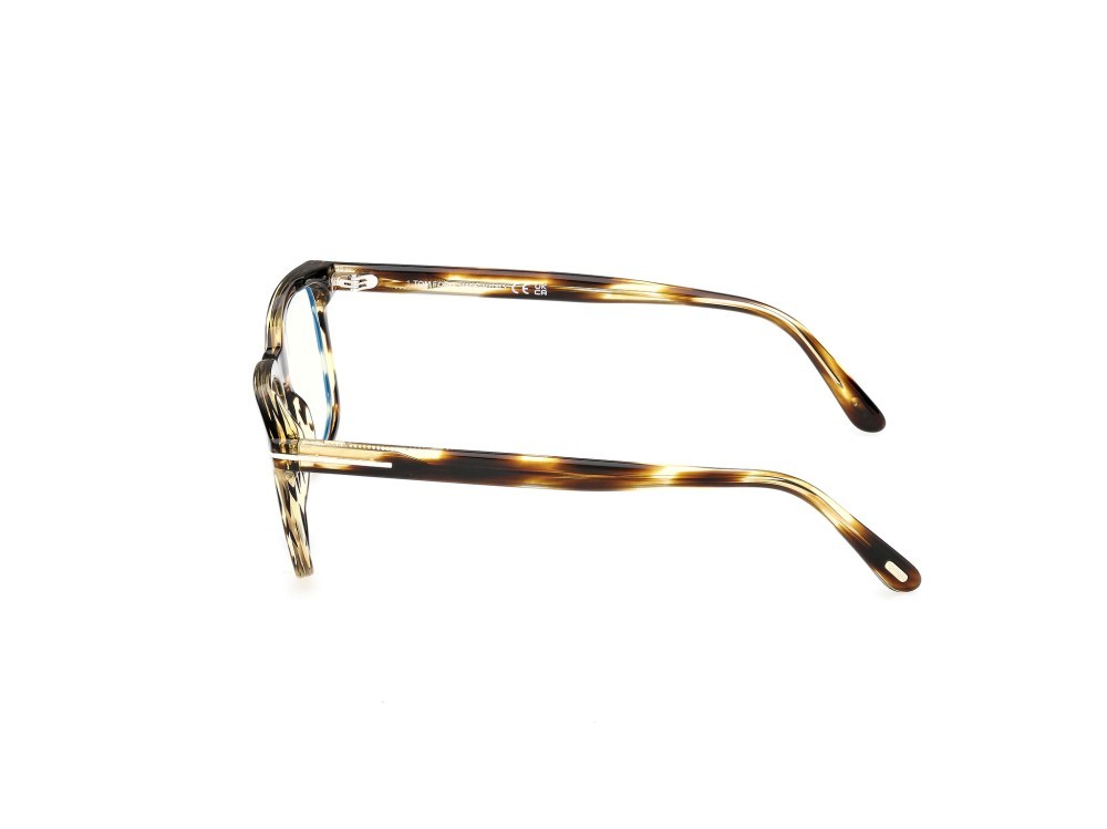 Eyeglasses Tom Ford FT6080-B (055) color avana colorata shape square 