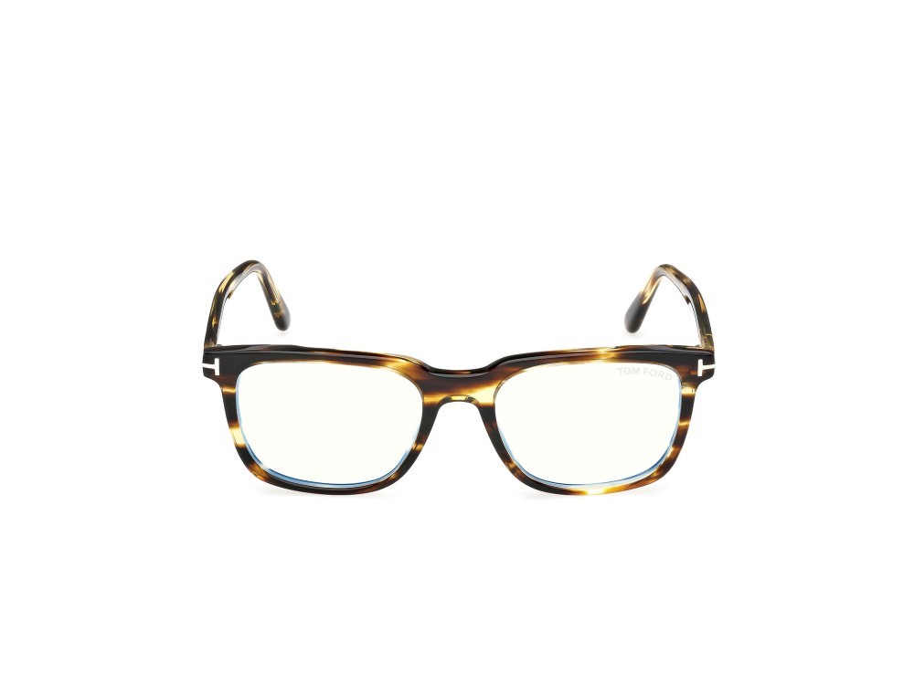 Eyeglasses Tom Ford FT6080-B (055) color avana colorata shape square 