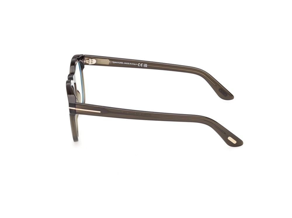 Occhiali da vista Tom Ford FT6081-B (098) colore verde scuro lucido forma rotondo 