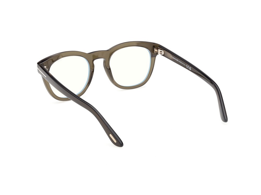Occhiali da vista Tom Ford FT6081-B (098) colore verde scuro lucido forma rotondo 