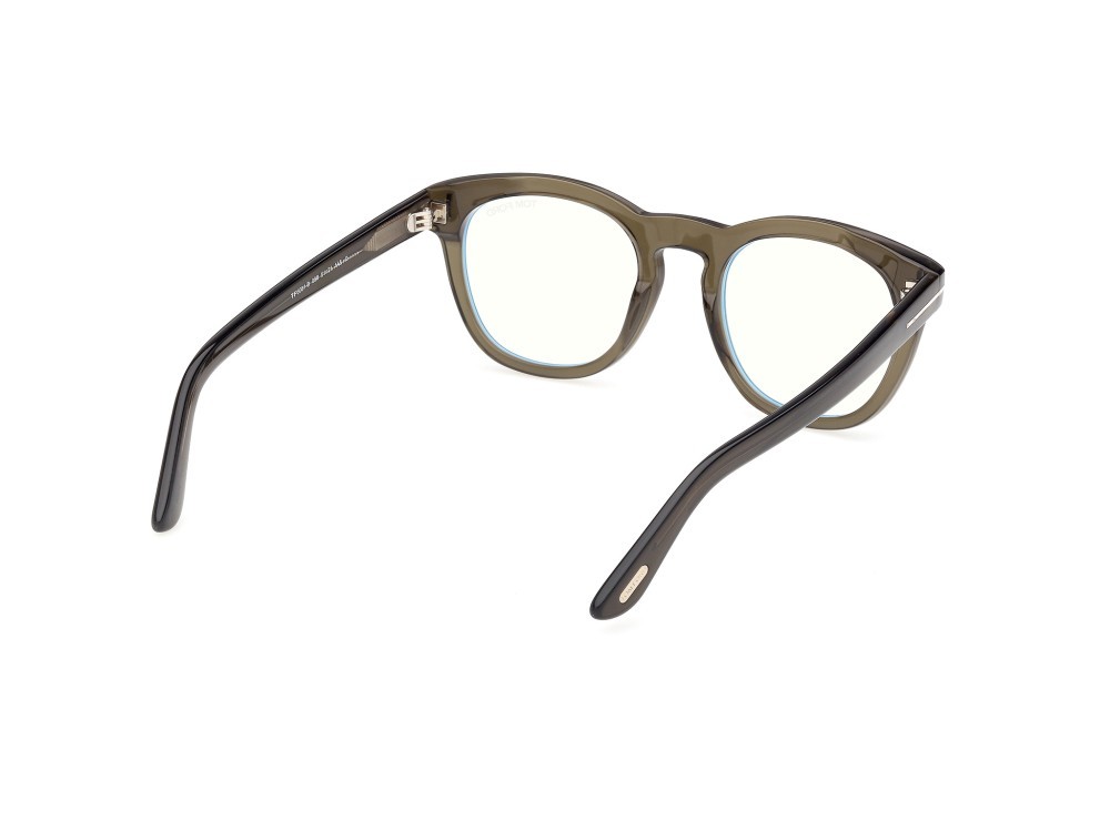 Occhiali da vista Tom Ford FT6081-B (098) colore verde scuro lucido forma rotondo 