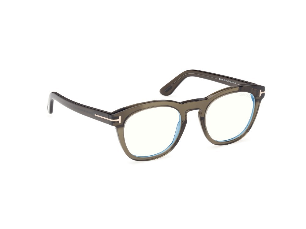 Occhiali da vista Tom Ford FT6081-B (098) colore verde scuro lucido forma rotondo 
