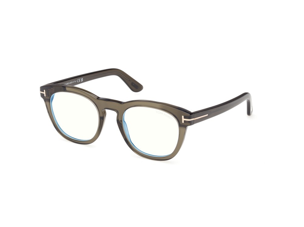 Occhiali da vista Tom Ford FT6081-B (098) colore verde scuro lucido forma rotondo 