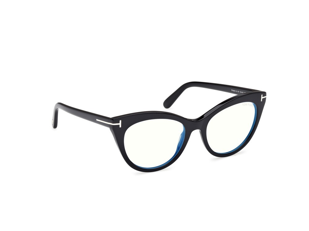 Eyeglasses Tom Ford FT6091-B (001) color nero lucido shape cat eye 