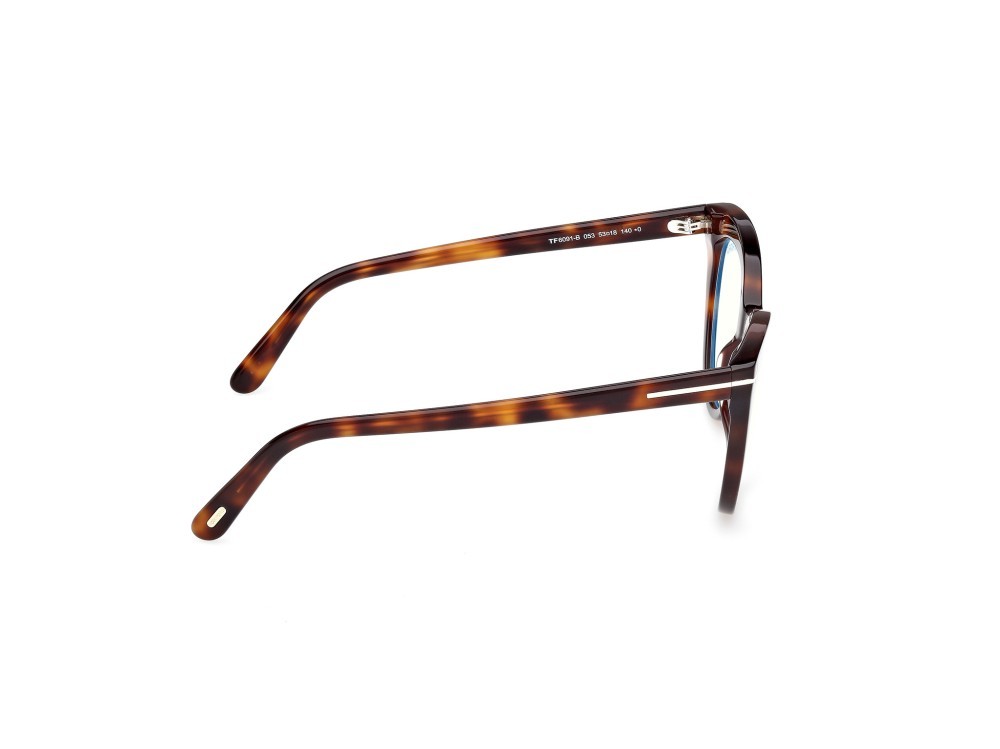 Brillen Tom Ford FT6091-B (053) farbe avana bionda form cat-eye 