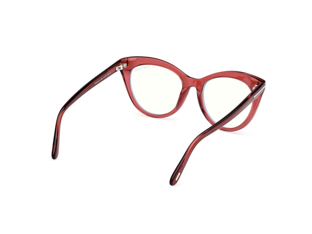 Eyeglasses Tom Ford FT6091-B (069) color bordeaux lucido shape cat eye 