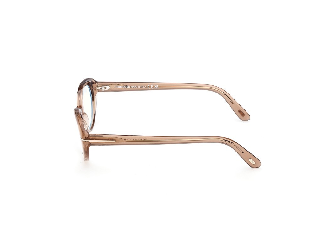 Eyeglasses Tom Ford FT6092-B (045) color marrone chiaro lucido shape oval 