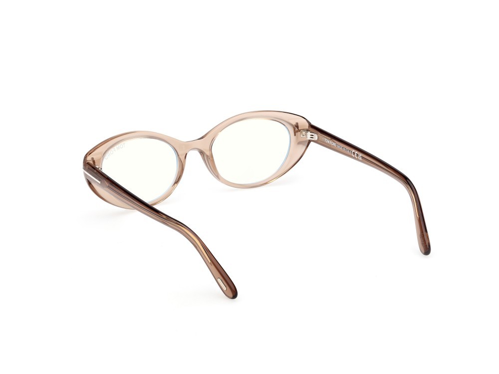 Eyeglasses Tom Ford FT6092-B (045) color marrone chiaro lucido shape oval 