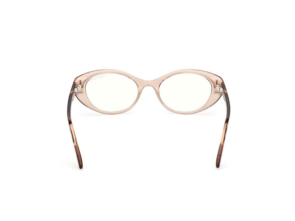 Eyeglasses Tom Ford FT6092-B (045) color marrone chiaro lucido shape oval 