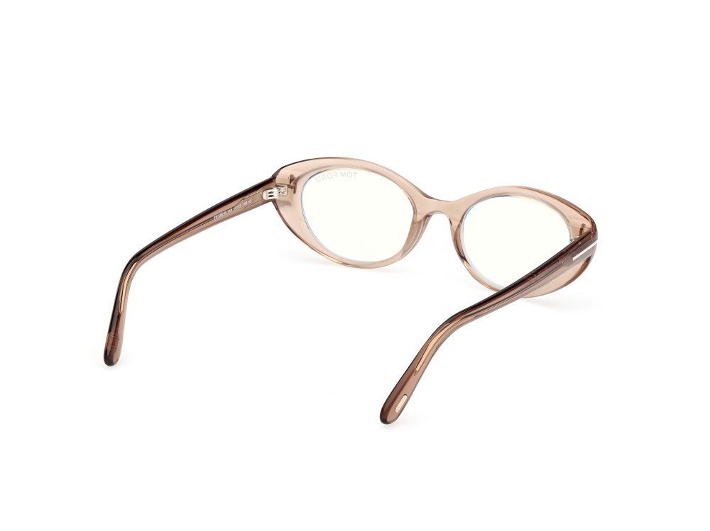 Eyeglasses Tom Ford FT6092-B (045) color marrone chiaro lucido shape oval 