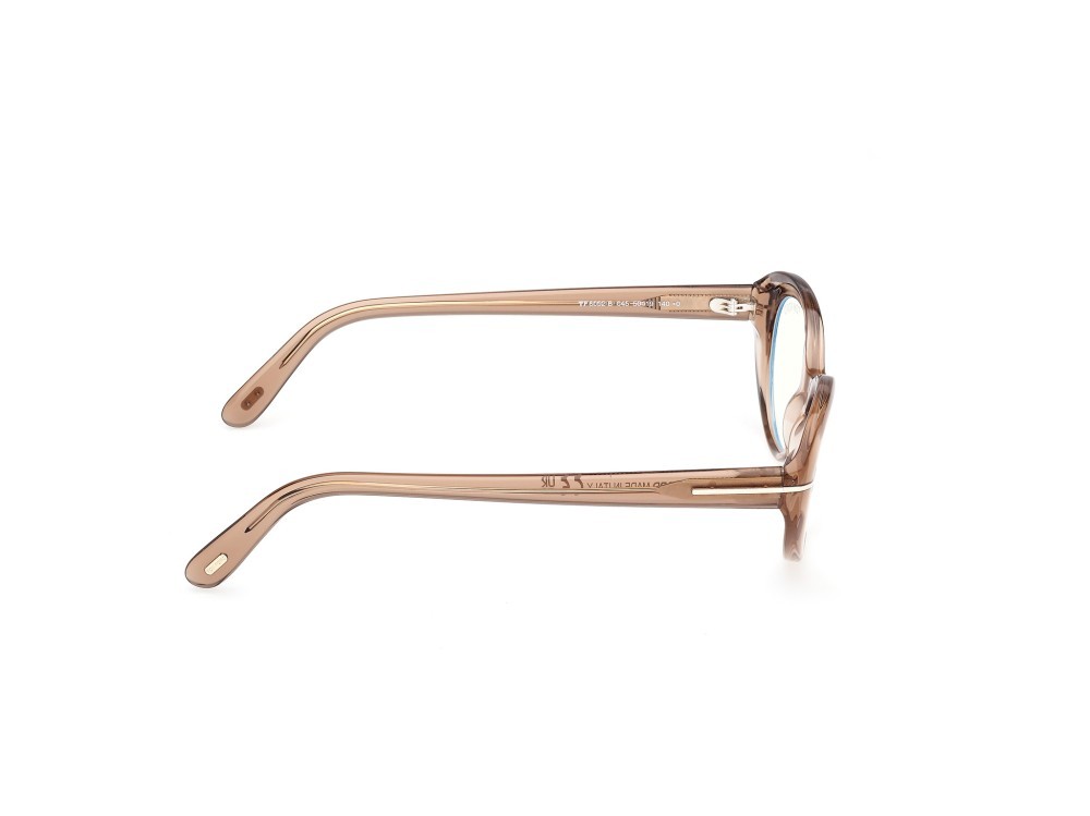 Eyeglasses Tom Ford FT6092-B (045) color marrone chiaro lucido shape oval 