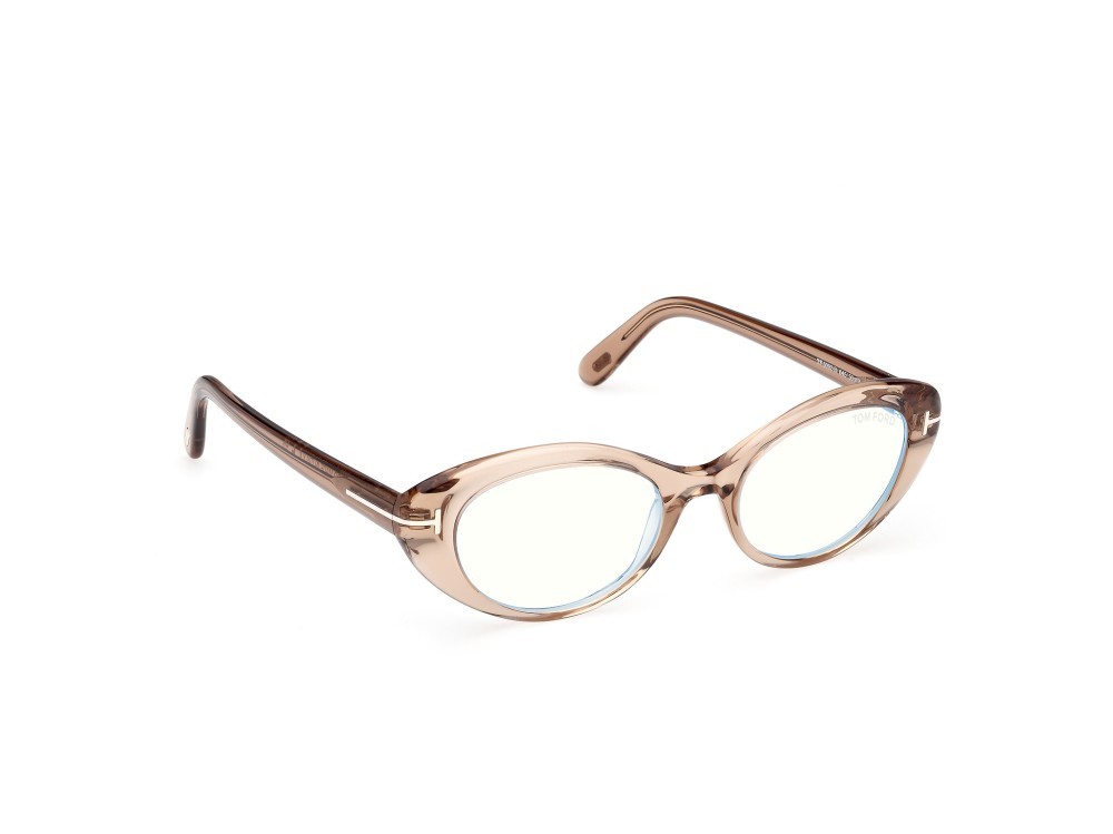 Eyeglasses Tom Ford FT6092-B (045) color marrone chiaro lucido shape oval 