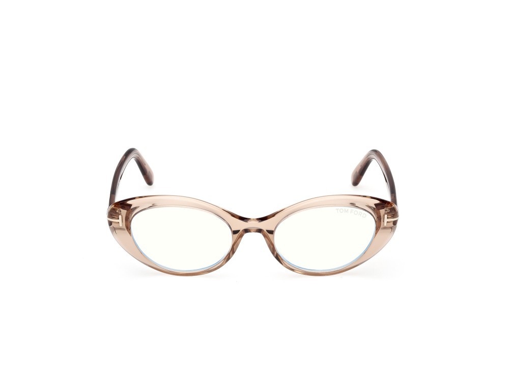 Eyeglasses Tom Ford FT6092-B (045) color marrone chiaro lucido shape oval 