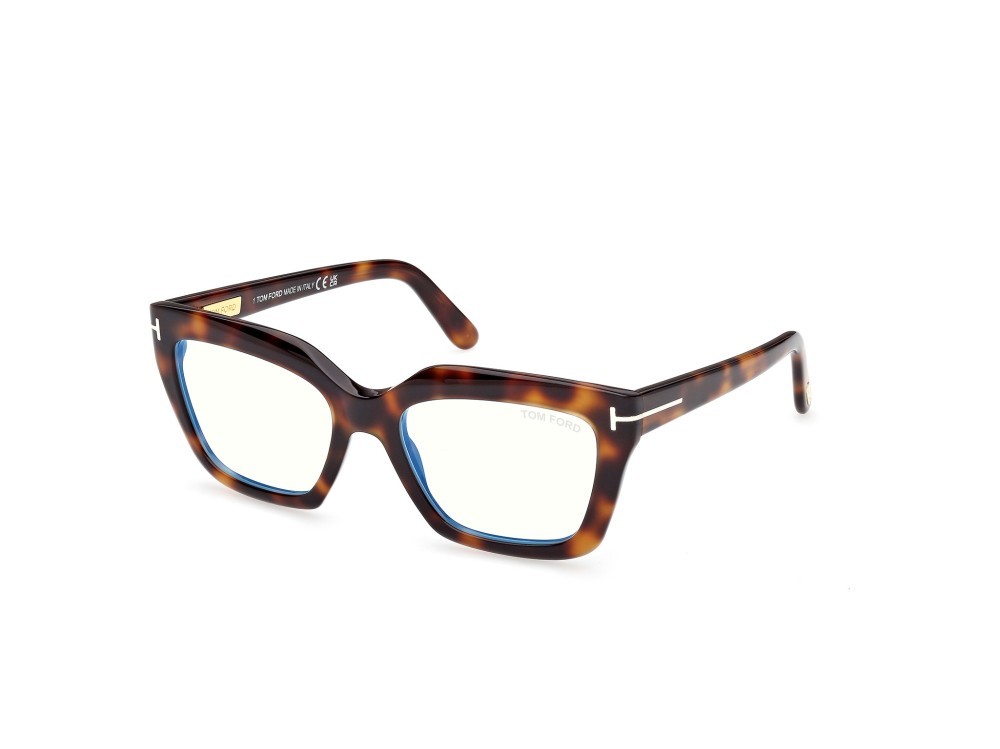 Eyeglasses Tom Ford FT6093-B (053) color avana bionda shape cat eye 