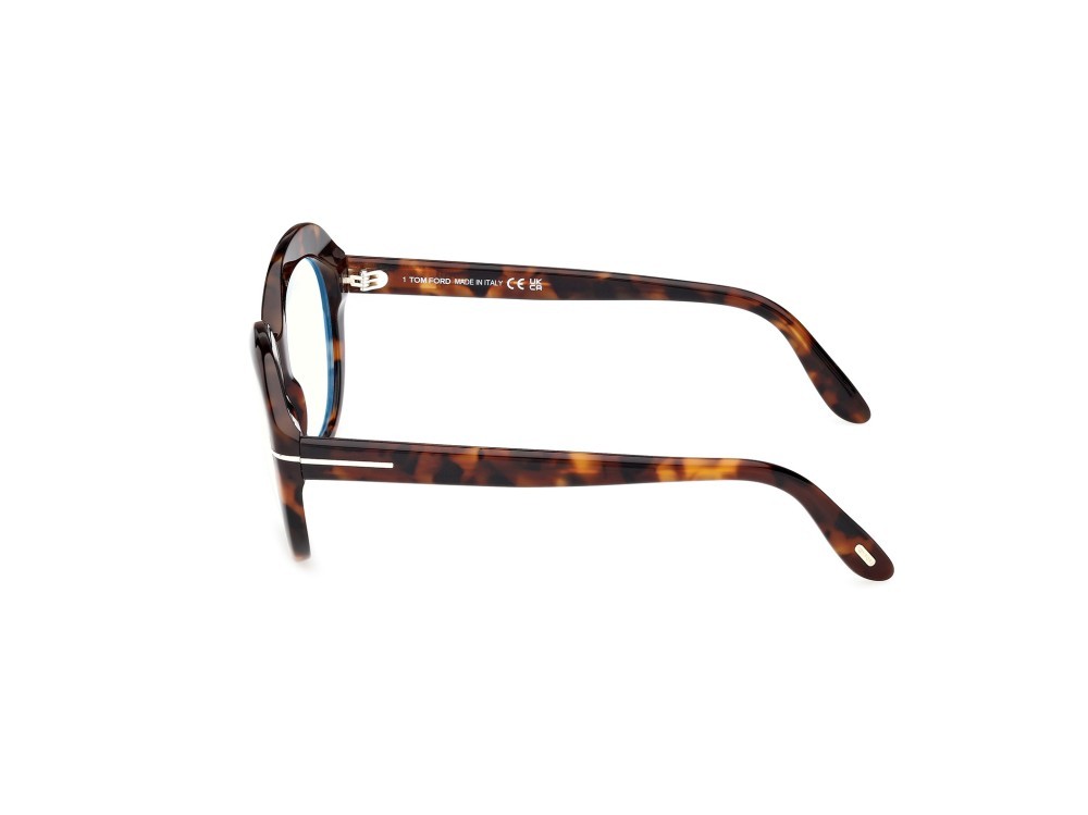 Eyeglasses Tom Ford FT6095-B (052) color avana scura shape round 