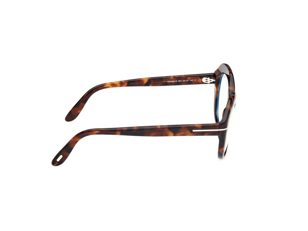 Eyeglasses Tom Ford FT6095-B (052) color avana scura shape round 