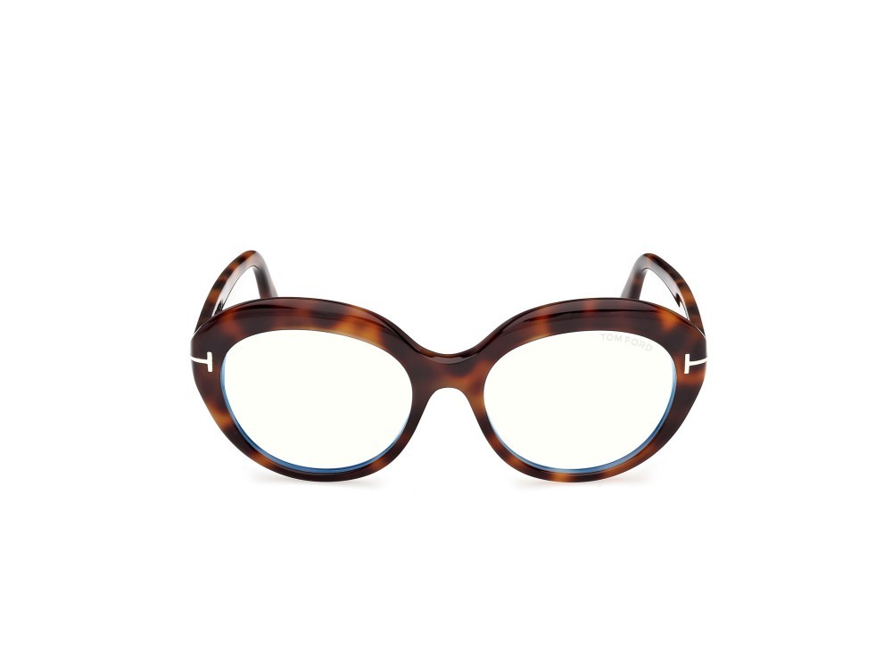 Eyeglasses Tom Ford FT6095-B (053) color avana bionda shape round 