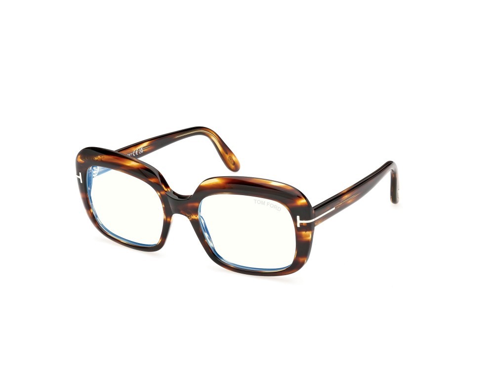 Eyeglasses Tom Ford FT6096-B (055) color avana colorata  shape rectangle 