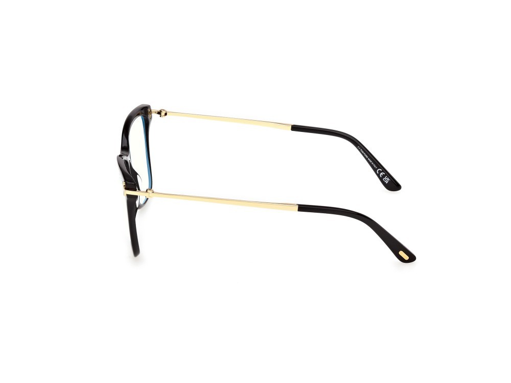 Occhiali da vista Tom Ford FT6097-B (001) colore nero lucido forma farfalla 