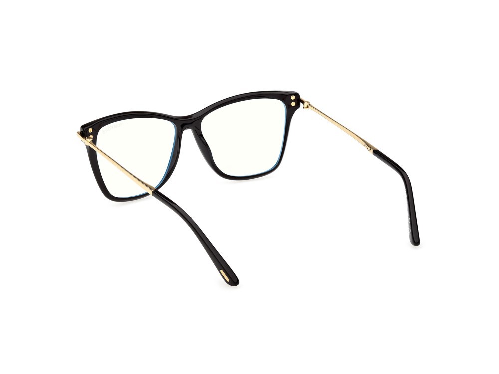 Occhiali da vista Tom Ford FT6097-B (001) colore nero lucido forma farfalla 