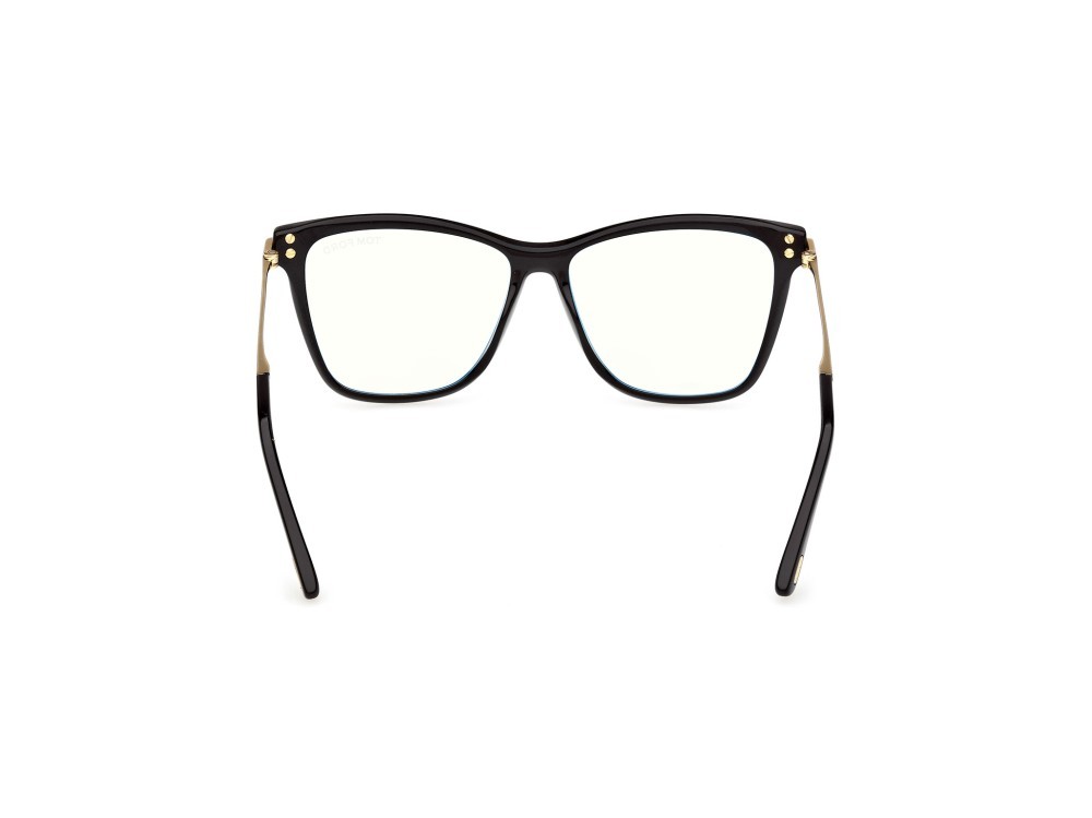 Occhiali da vista Tom Ford FT6097-B (001) colore nero lucido forma farfalla 