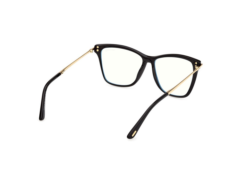 Occhiali da vista Tom Ford FT6097-B (001) colore nero lucido forma farfalla 