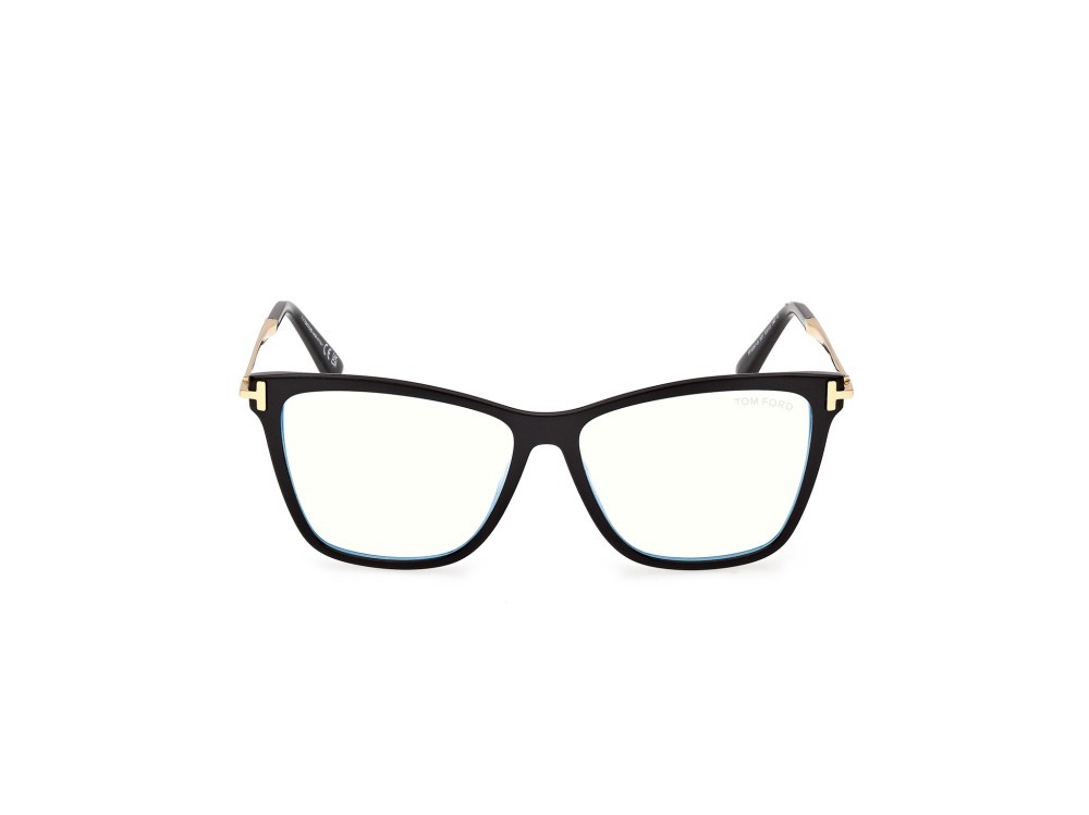 Occhiali da vista Tom Ford FT6097-B (001) colore nero lucido forma farfalla 