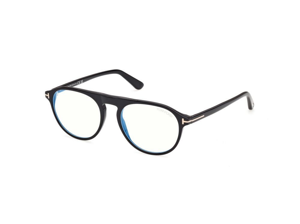 Occhiali da vista Tom Ford FT6118-B (001) colore nero lucido forma aviator 