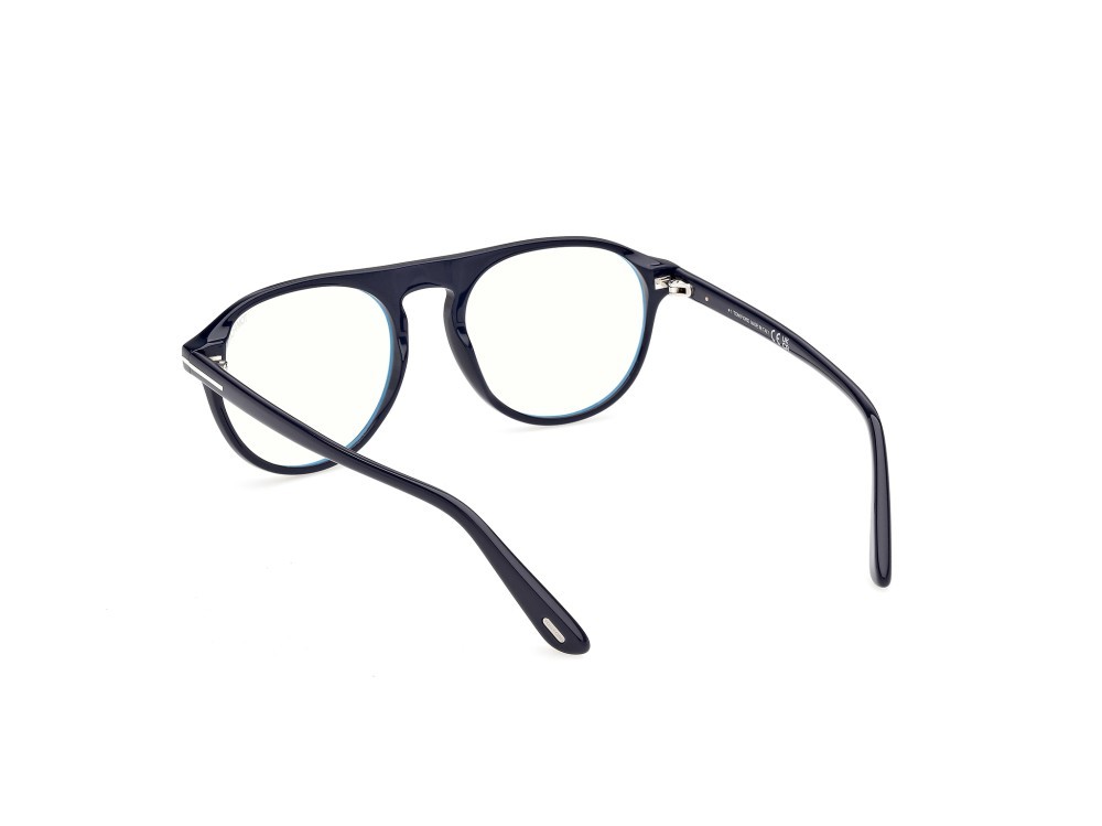 Occhiali da vista Tom Ford FT6118-B (090) colore blu lucido  forma aviator 
