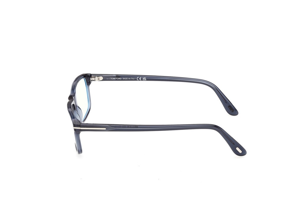 Occhiali da vista Tom Ford FT6119-B (090) colore blu lucido  forma rettangolare 