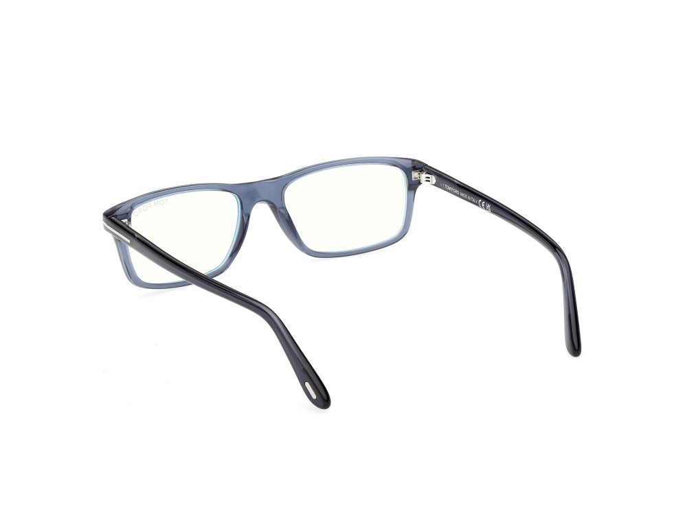 Occhiali da vista Tom Ford FT6119-B (090) colore blu lucido  forma rettangolare 