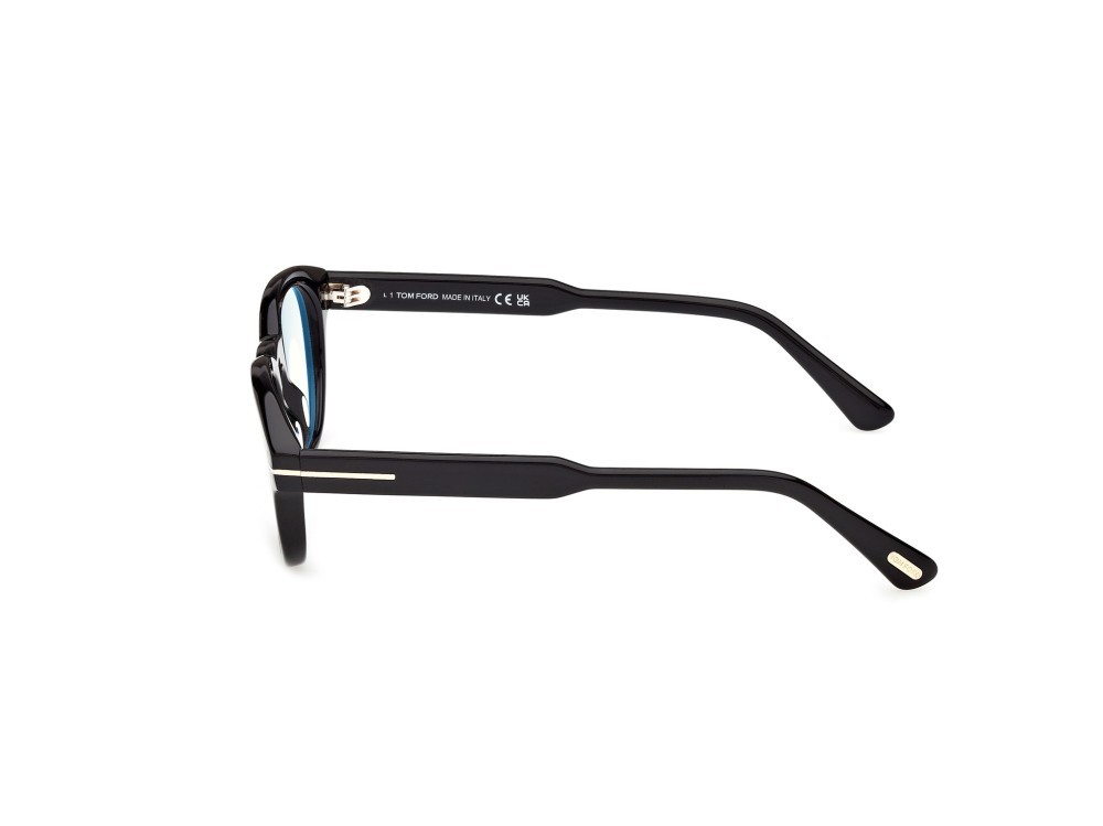 Occhiali da vista Tom Ford FT6121-B (001) colore nero lucido forma rotondo 