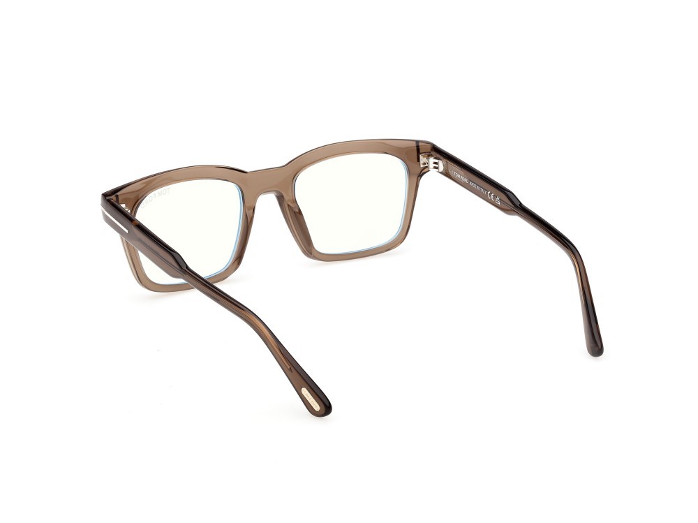 Occhiali da vista Tom Ford FT6122-B (048) colore marrone scuro lucido forma quadrato 