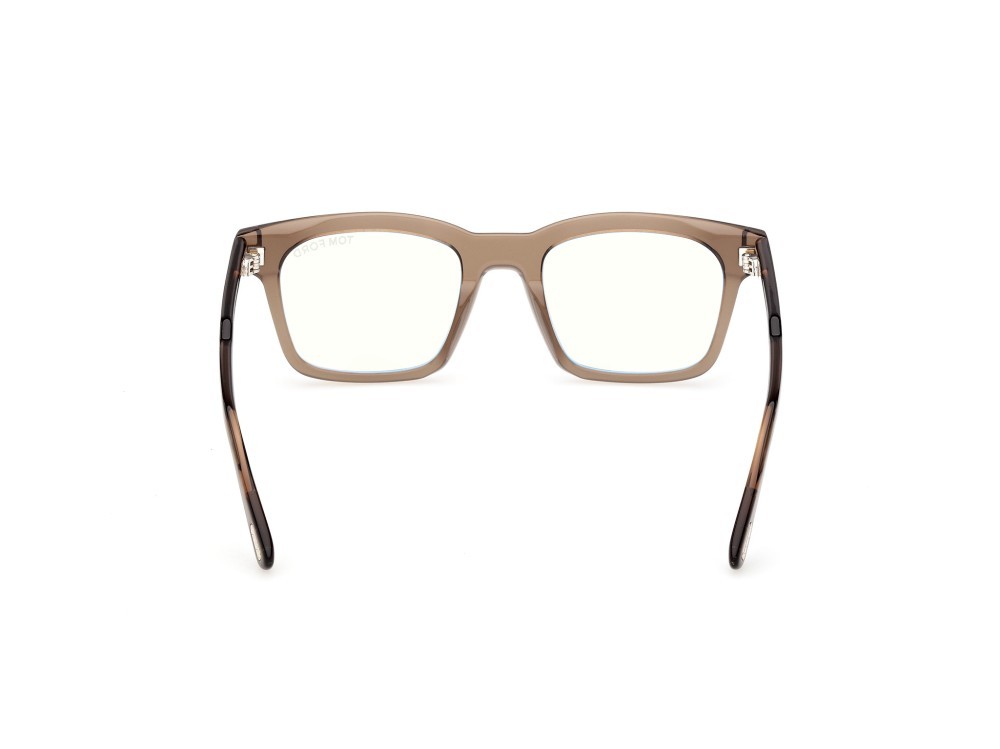 Occhiali da vista Tom Ford FT6122-B (048) colore marrone scuro lucido forma quadrato 