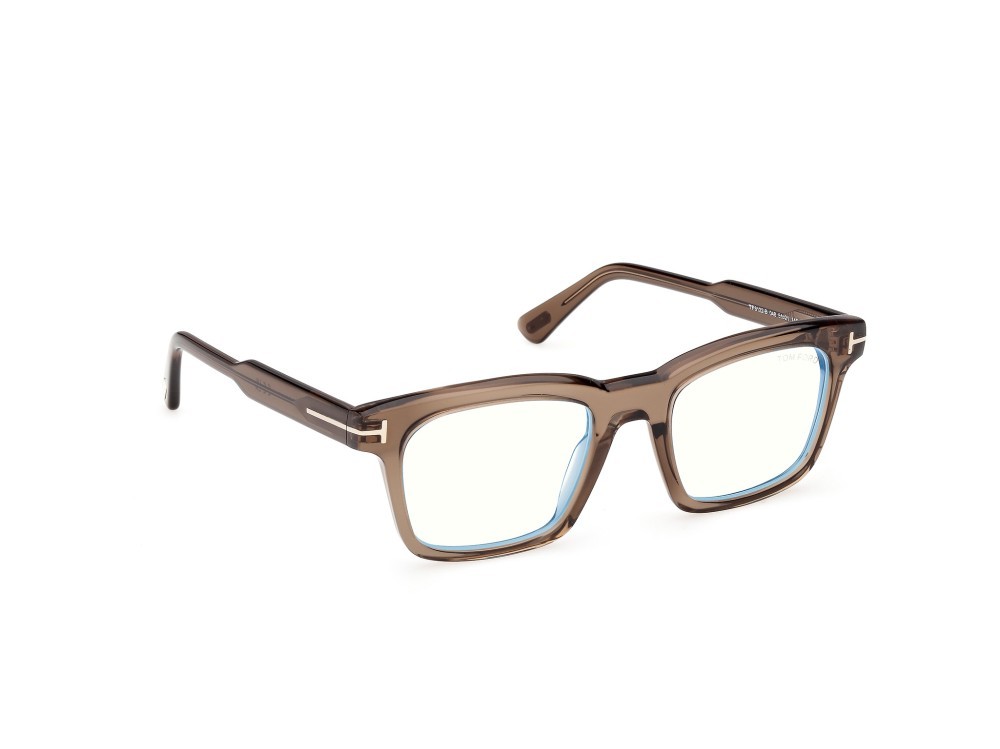 Occhiali da vista Tom Ford FT6122-B (048) colore marrone scuro lucido forma quadrato 