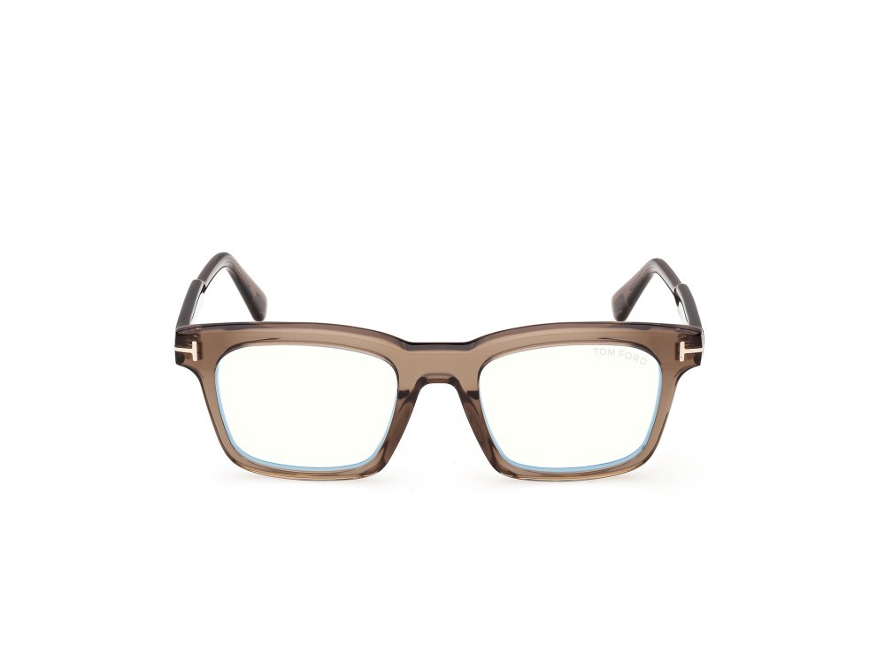 Occhiali da vista Tom Ford FT6122-B (048) colore marrone scuro lucido forma quadrato 