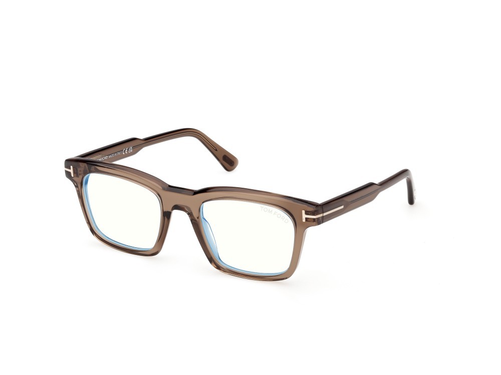 Occhiali da vista Tom Ford FT6122-B (048) colore marrone scuro lucido forma quadrato 