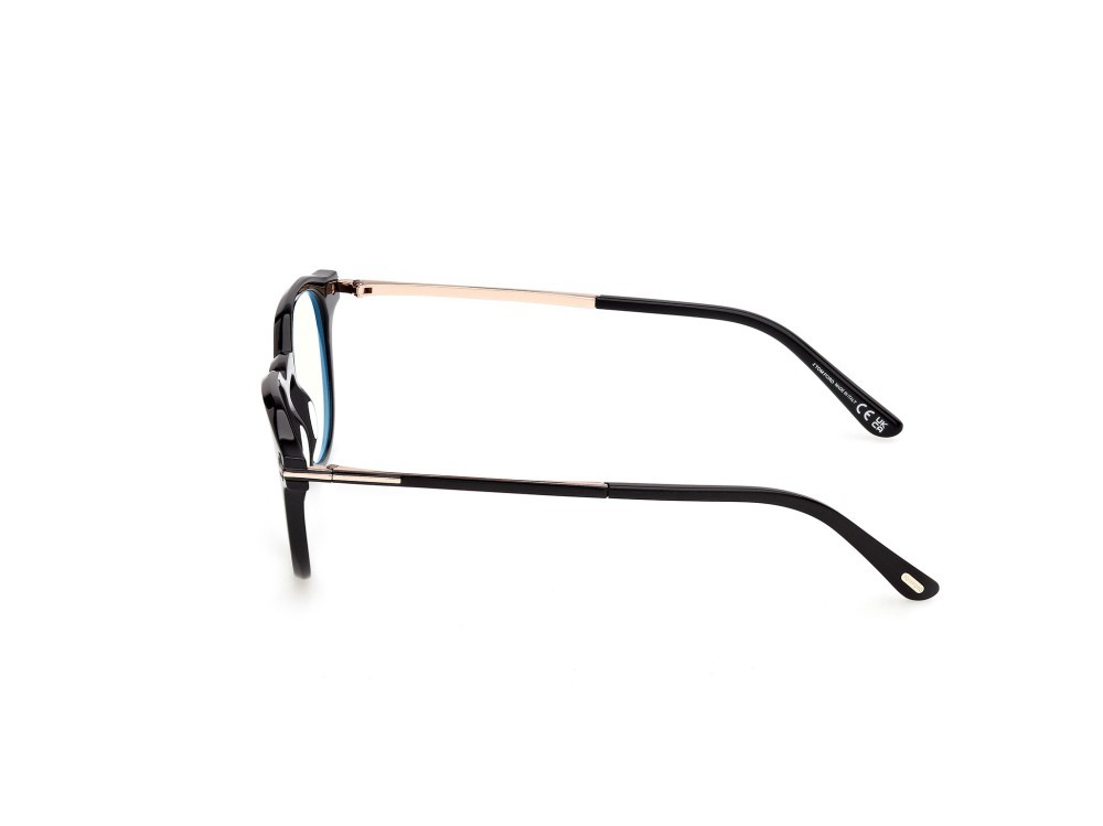 Occhiali da vista Tom Ford FT6125-B (001) colore nero lucido forma rotondo 