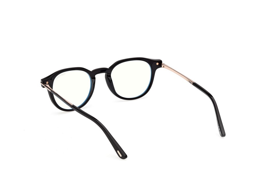 Occhiali da vista Tom Ford FT6125-B (001) colore nero lucido forma rotondo 