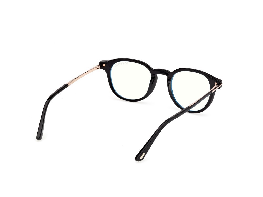 Occhiali da vista Tom Ford FT6125-B (001) colore nero lucido forma rotondo 
