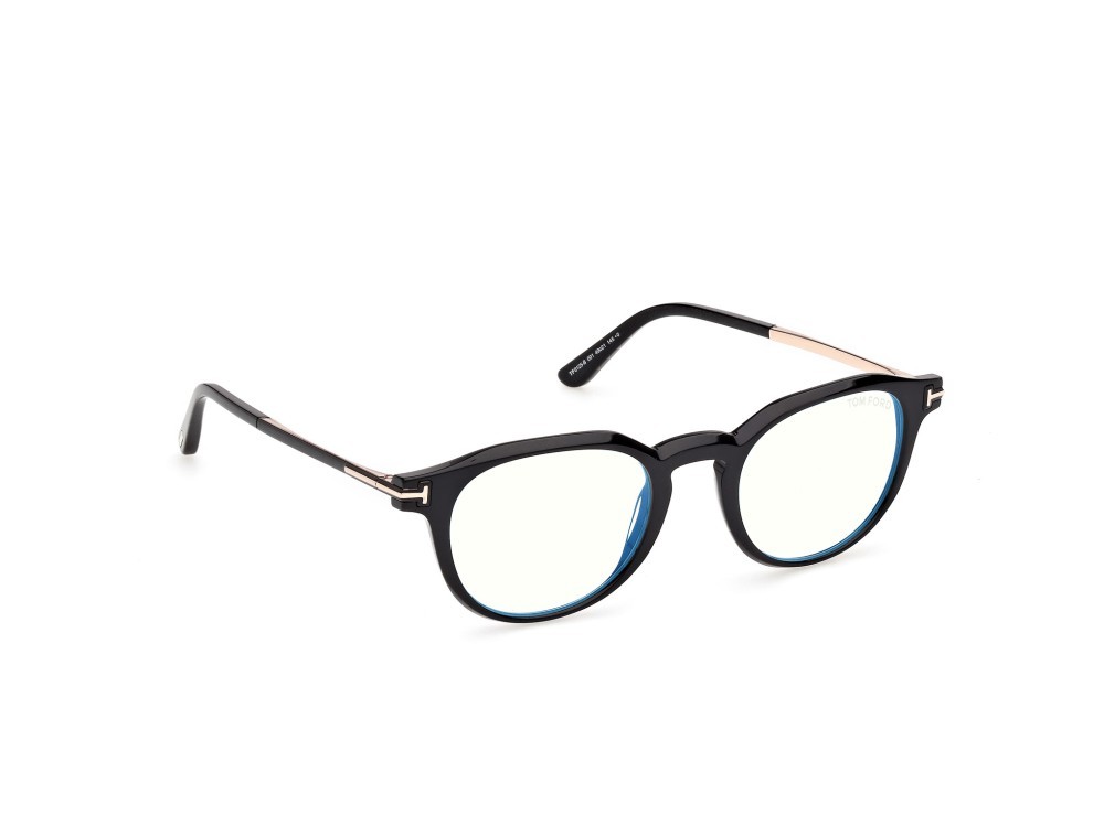 Occhiali da vista Tom Ford FT6125-B (001) colore nero lucido forma rotondo 