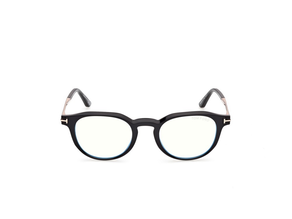Occhiali da vista Tom Ford FT6125-B (001) colore nero lucido forma rotondo 