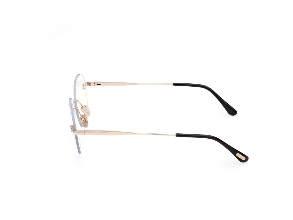 Eyeglasses Tom Ford FT6126-B (028) color oro rosé lucido  shape geometric 