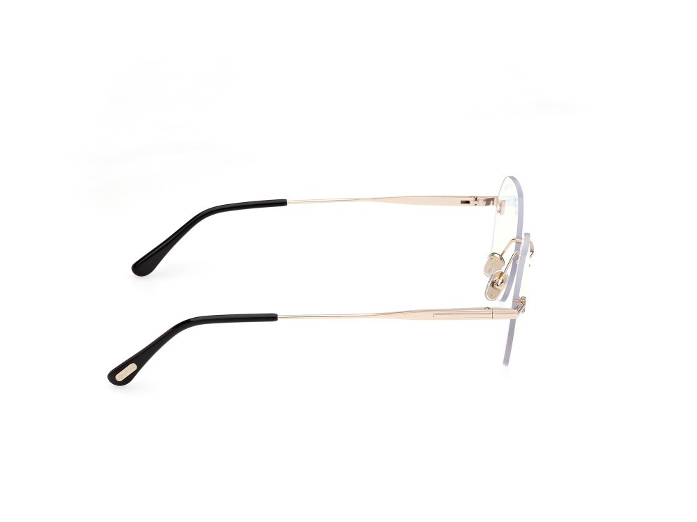 Eyeglasses Tom Ford FT6126-B (028) color oro rosé lucido  shape geometric 